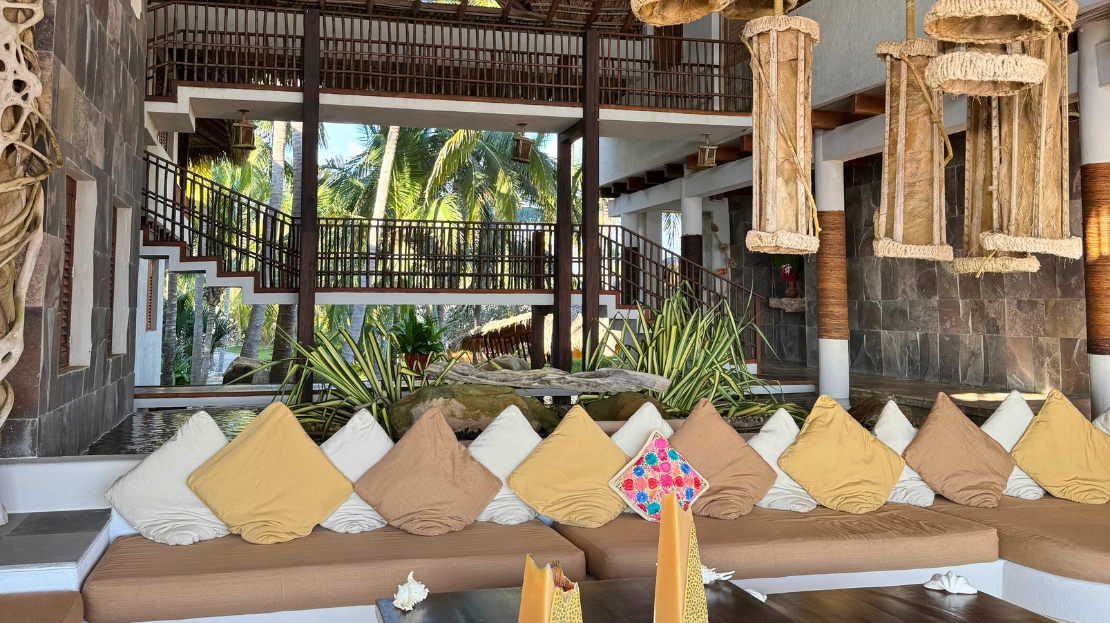 Living area with ocean view
