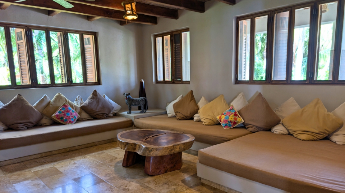 Living area with artisanal details